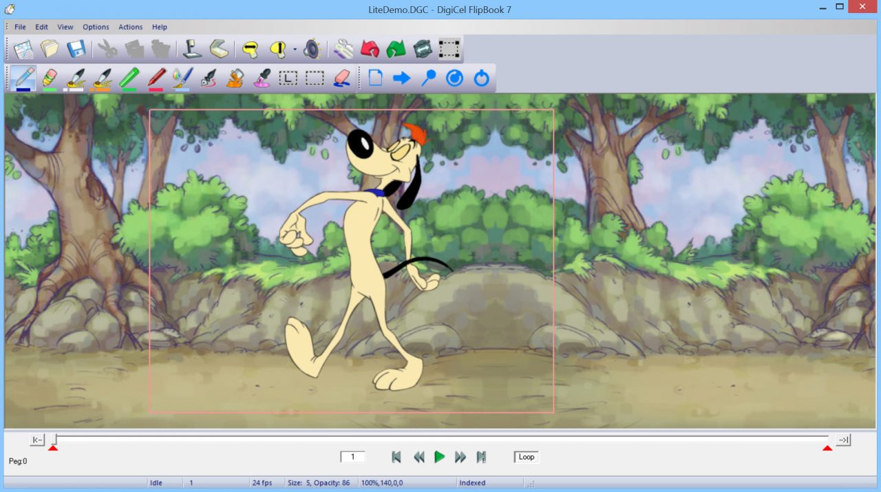 การสร้างภาพยนต์ Animation ด้วย digicel-flipbook