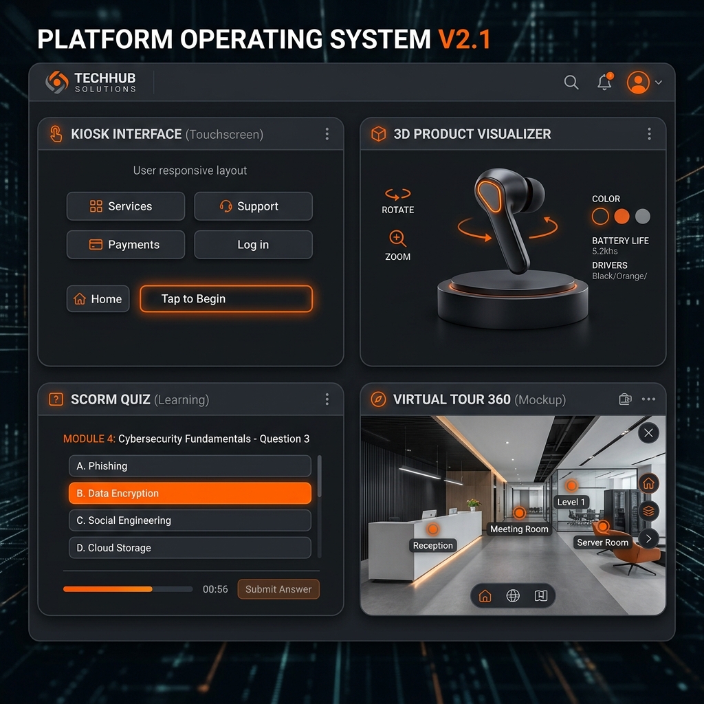 Interactive Experience & Kiosk UI Montage