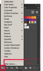 Swatch Libraies Menu
