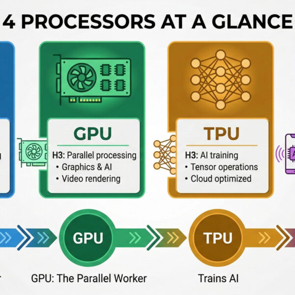 รู้จัก 4 ยอดหน่วยประมวลผล CPU, GPU, TPU และ NPU: ใครคือหัวใจของเทคโนโลยีในวันนี้?