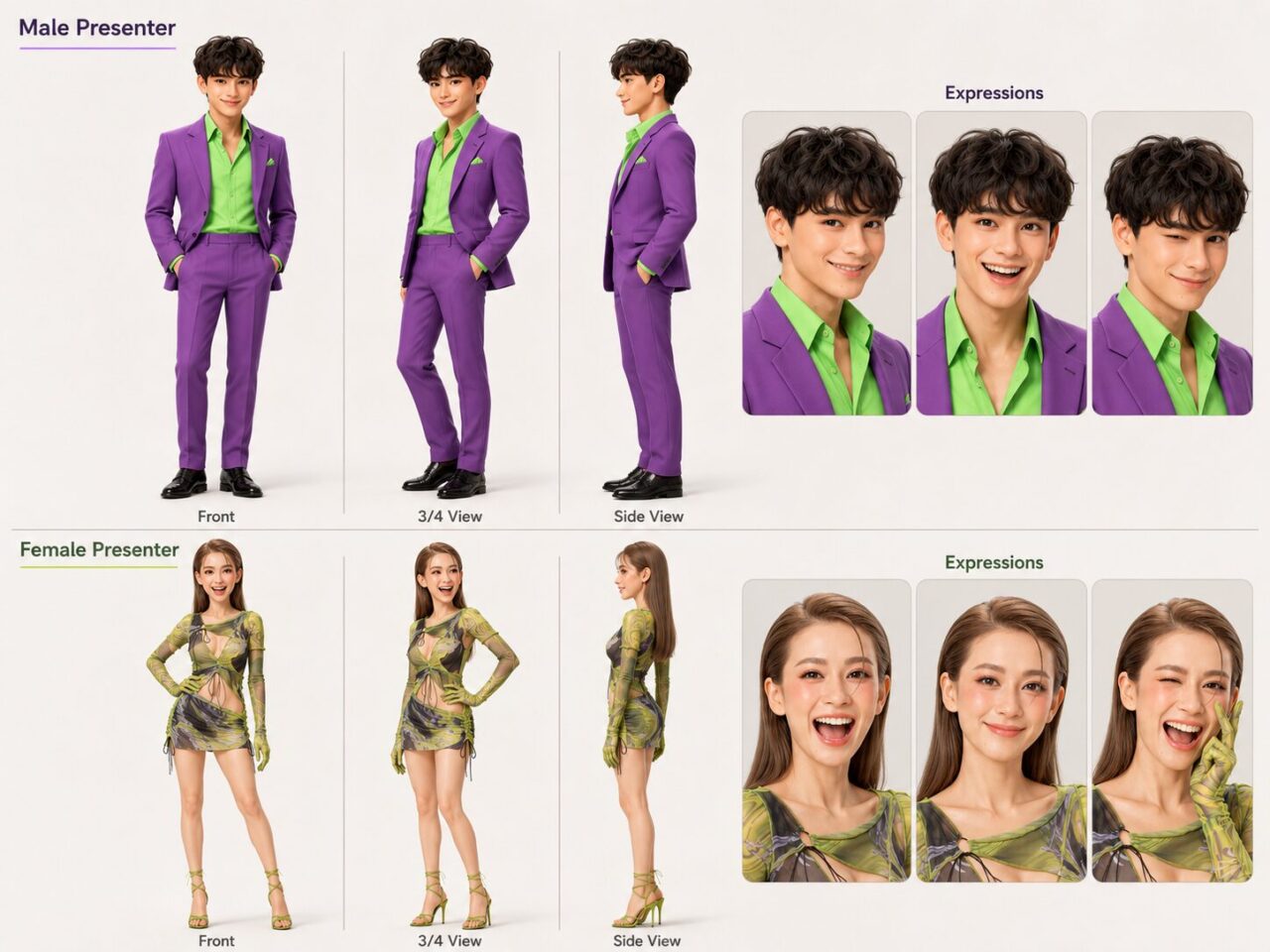 Character Design Exploration พี่ซี พี่มี่ สำหรับโฆษณา 3D Animation PARTY MONSTER โดย Dynamicwork
